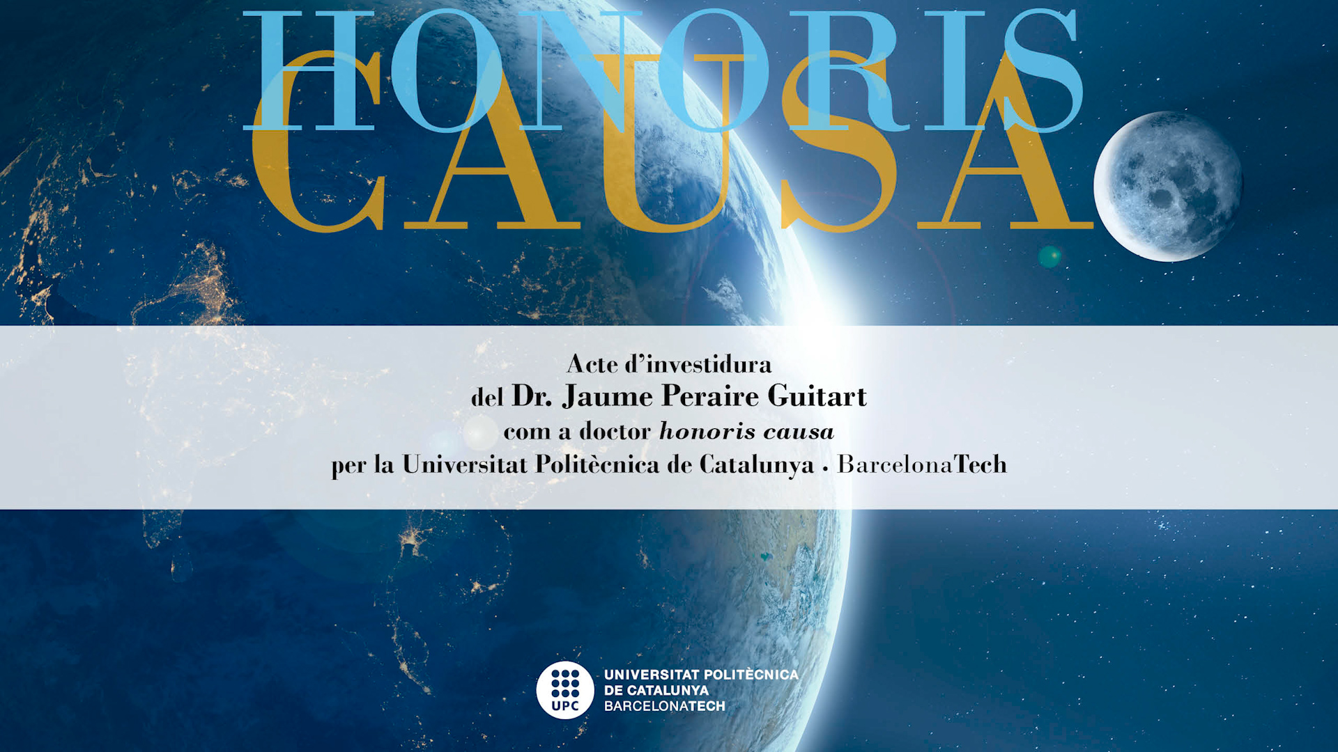 Acte d'investidura de l'enginyer de camins Jaume Peraire com a doctor 'honoris causa' per la UPC