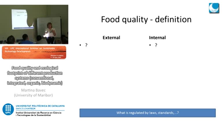 Food quality and ecological footprint of different production systems  (conventional, integrated, organic, biodynamic)