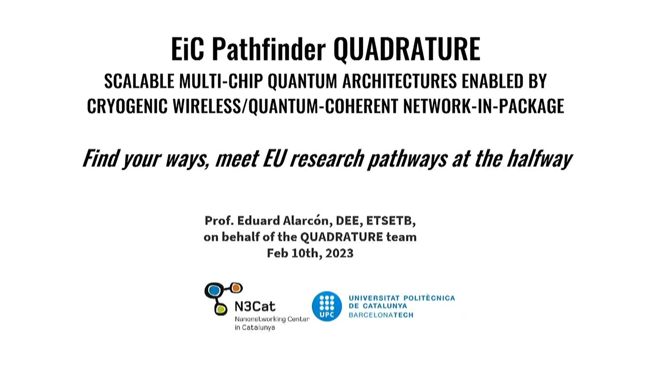 Infoday EIC Pathfinder & EIC Transition 2023 - EIC Pathfinder Quadrature - Eduard Alarcón