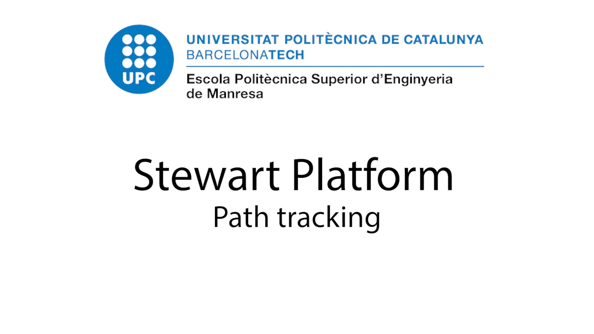 Stewart Platform. Path tracking