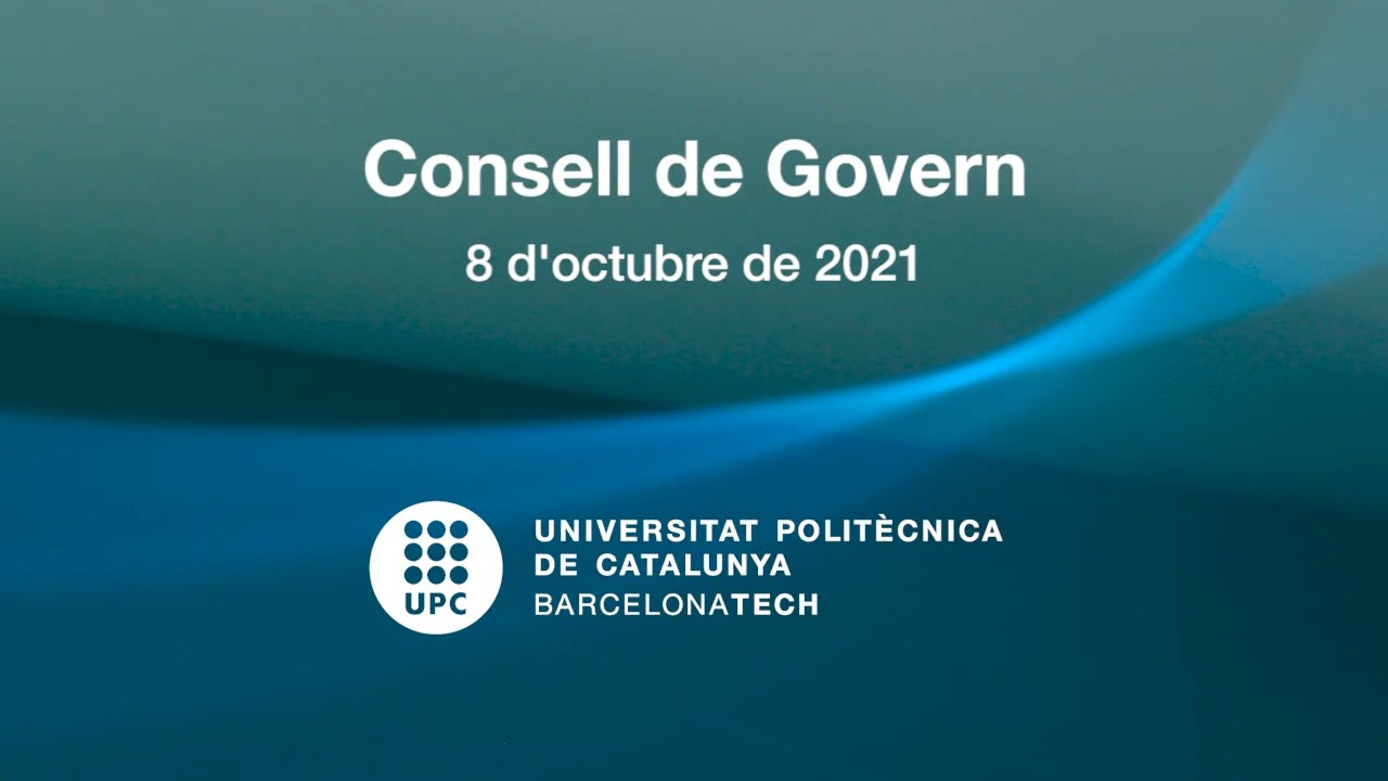 Consell de Govern del 8 d’octubre de 2021