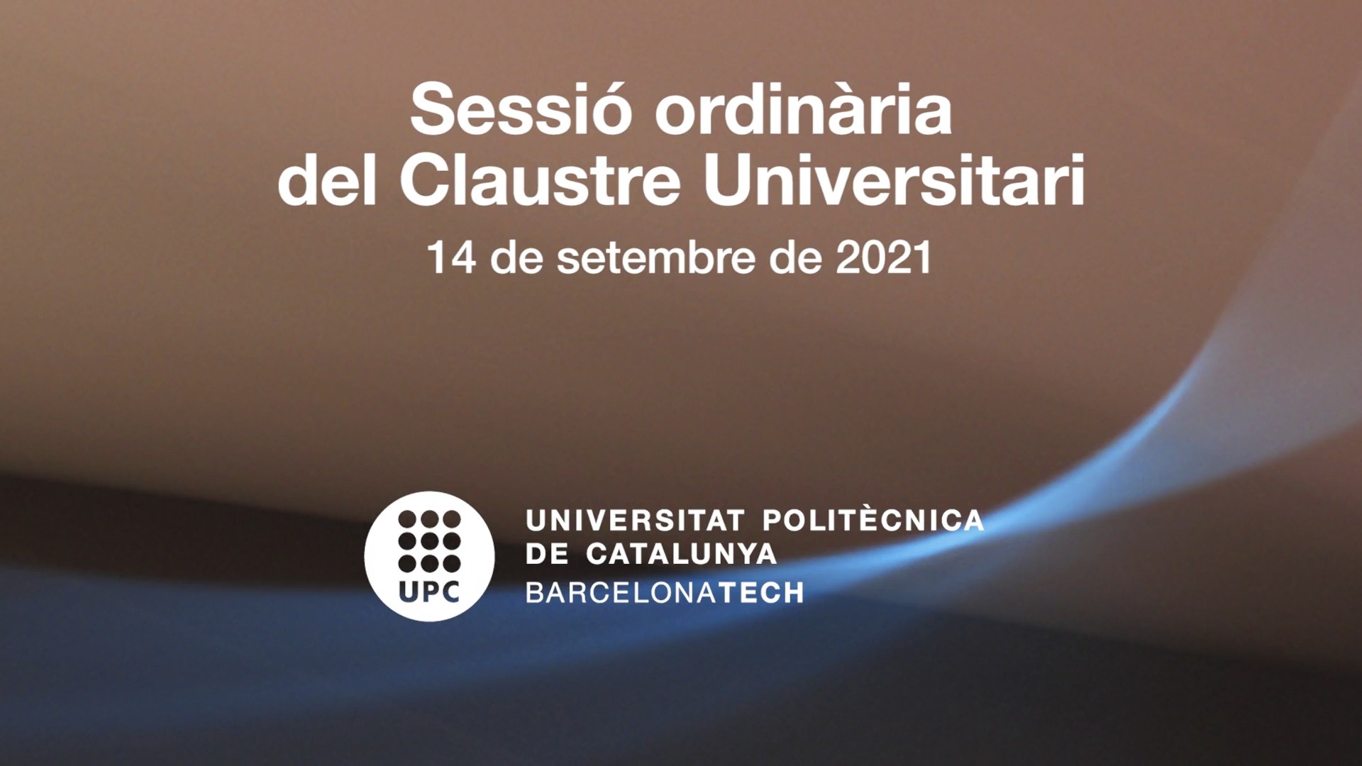 Sessió ordinària del Claustre Universitari del 14 de setembre de 2021