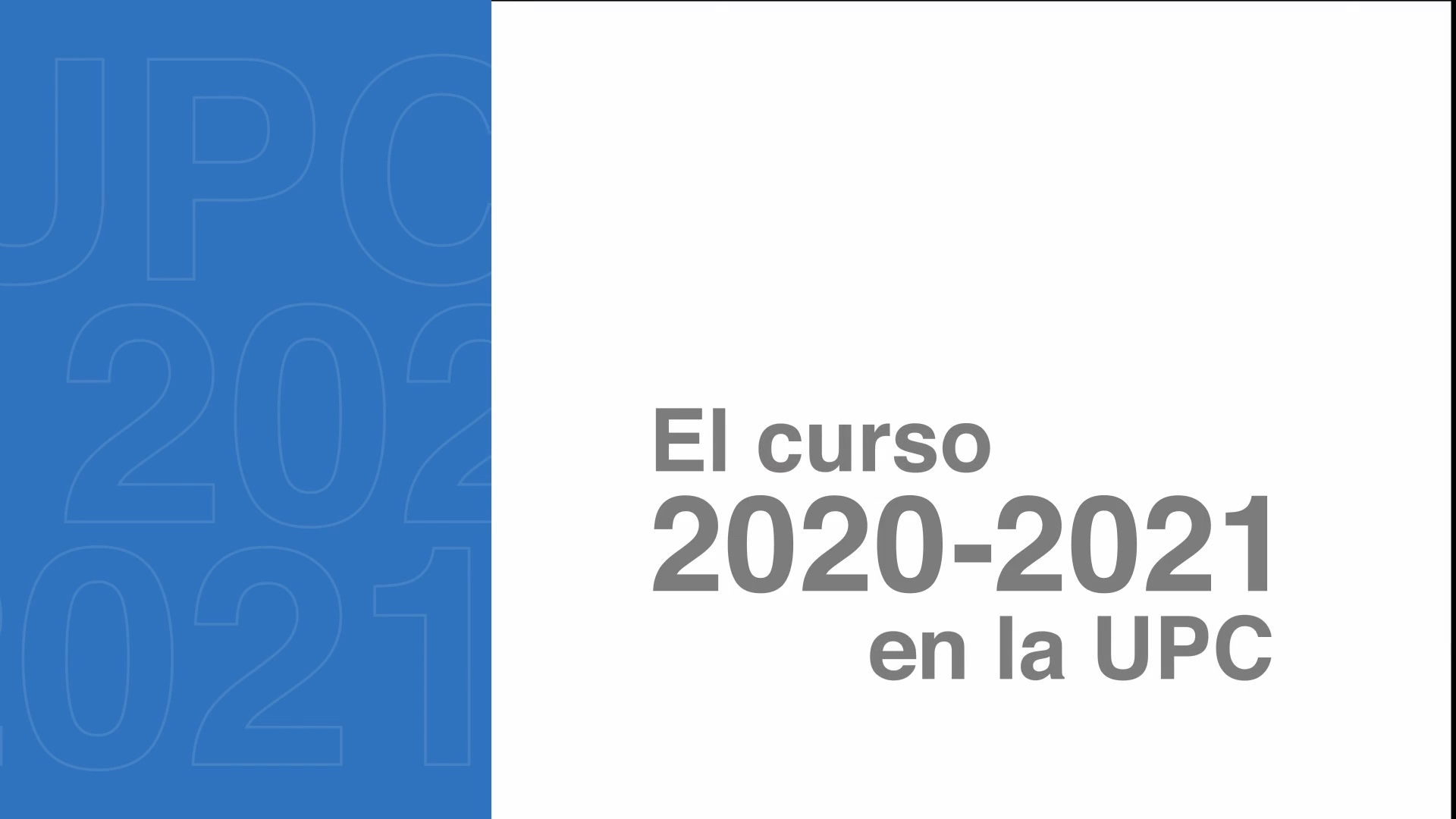 La UPC hoy, curso 2021-2022