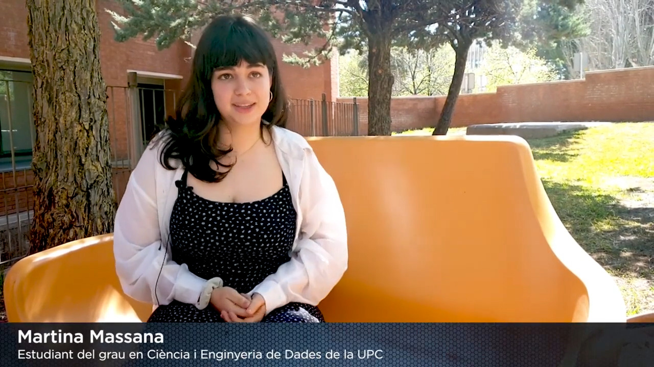 Martina Massana, estudiant del grau en Ciència i Enginyeria de Dades de la UPC