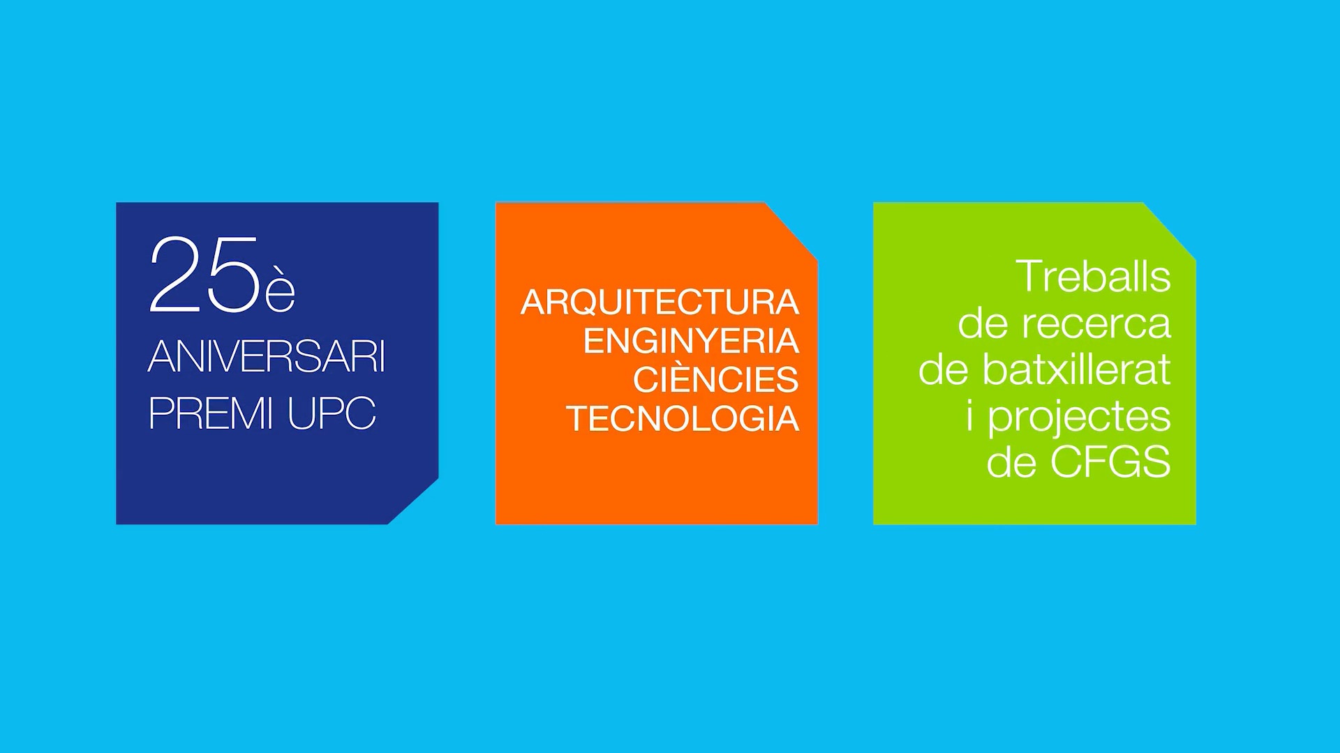 25è aniversari del Premi UPC Arquitectura, Enginyeria, Ciències i Tecnologia per a treballs de recerca de batxillerat i projectes de CFGS