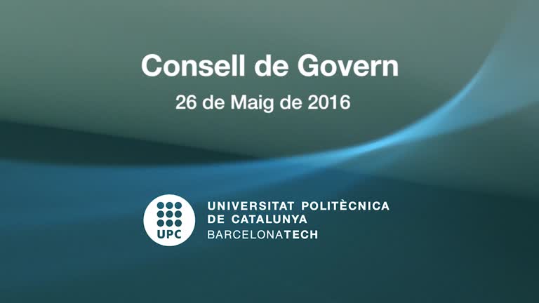 Consell de Govern del 26 de maig de 2016