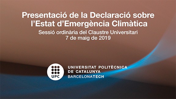 Presentació de la declaració de l'Estat d'Emergència Climàtica