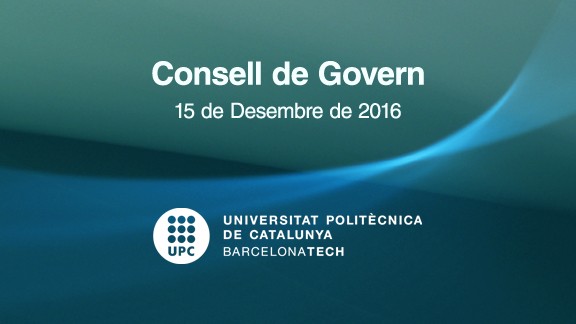 Consell de Govern del 15 de desembre de 2016