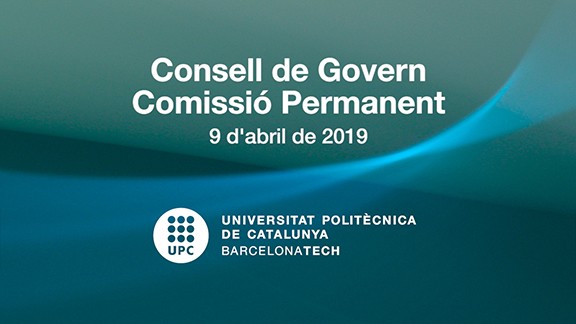 Comissió Permanent del Consell de Govern del 9 d'abril de 2019