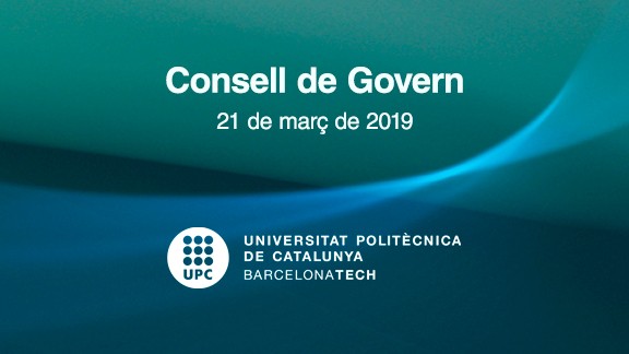 Consell de Govern del 21 de març de 2019