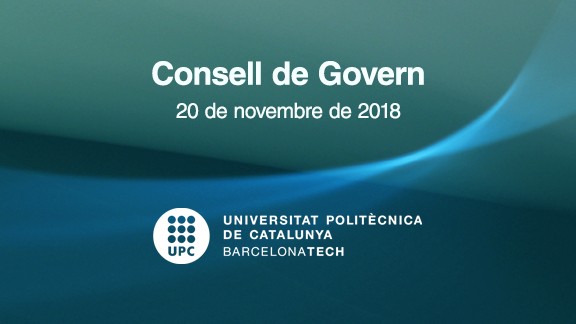 Consell de Govern del 20 de novembre de 2018