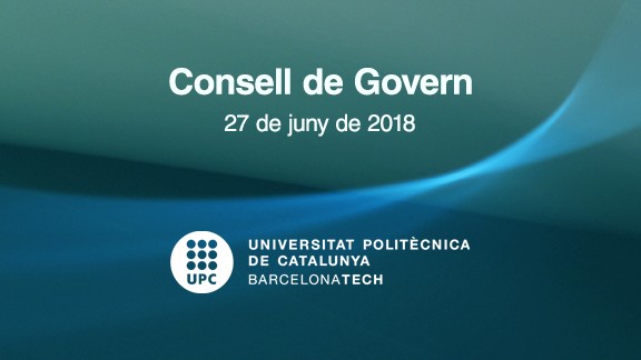 Consell de Govern 27 de juny de 2018