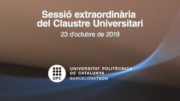 Sessió extraordinària del Claustre Universitari del 23 d’octubre de 2019