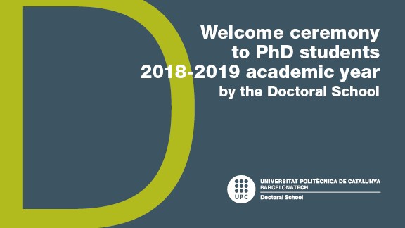 Welcome ceremony to PhD Students 2018-2019 academy year