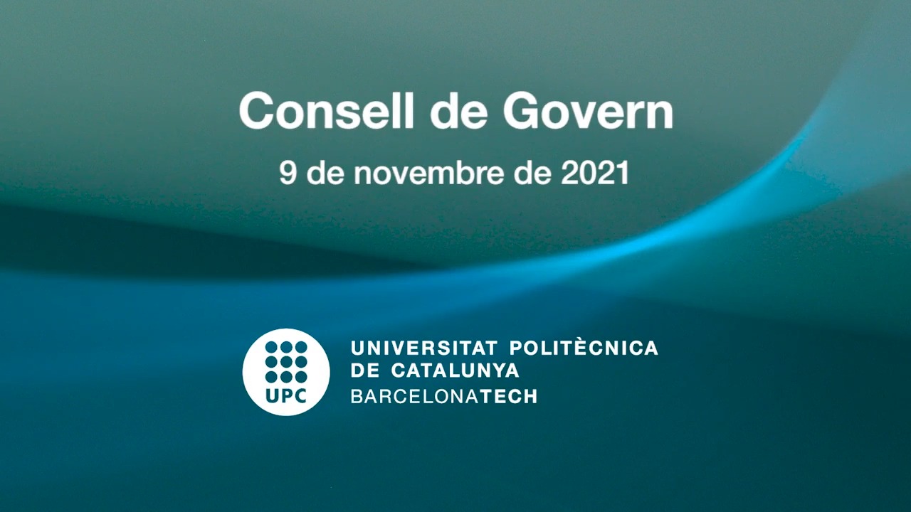 Consell de Govern del 9 de novembre de 2021