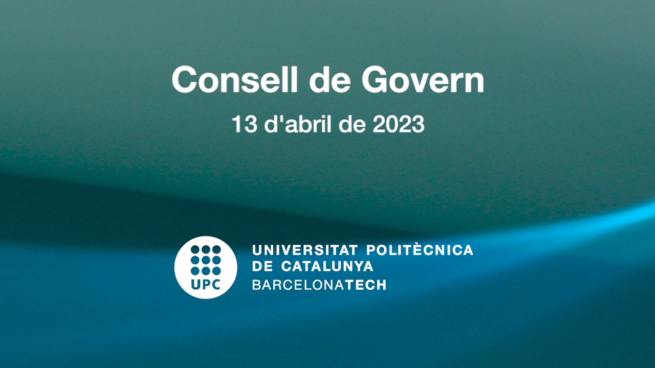 Consell de Govern del 13 d’abril de 2023