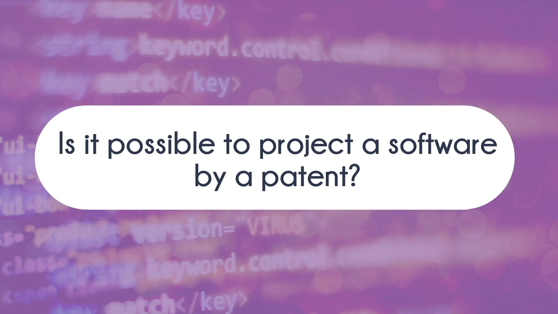 Features and requirements for Software-based Patents