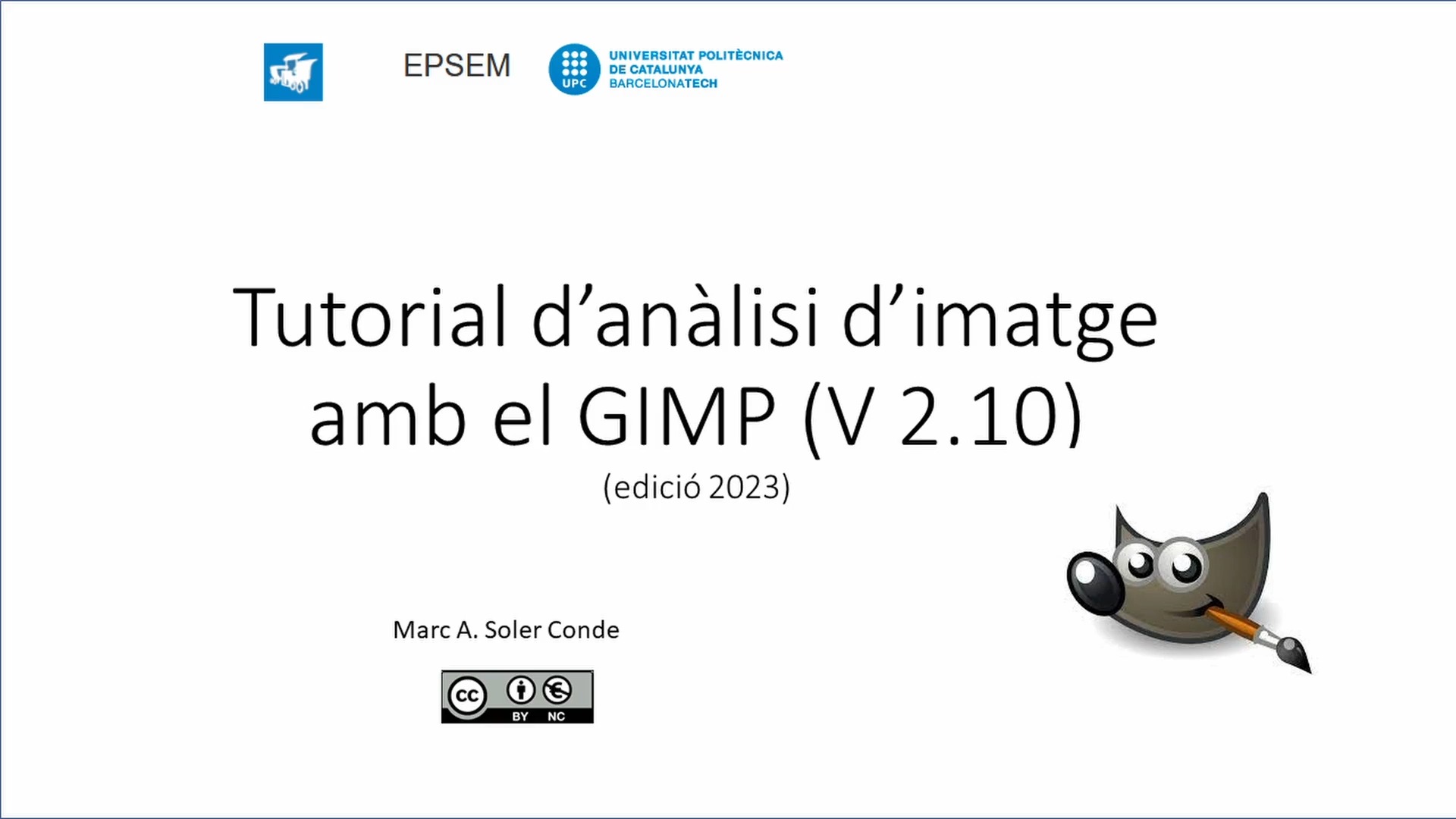 Tutorial d'anàlisi d'imatge amb el GIMP (V2.10) (edició 2023)