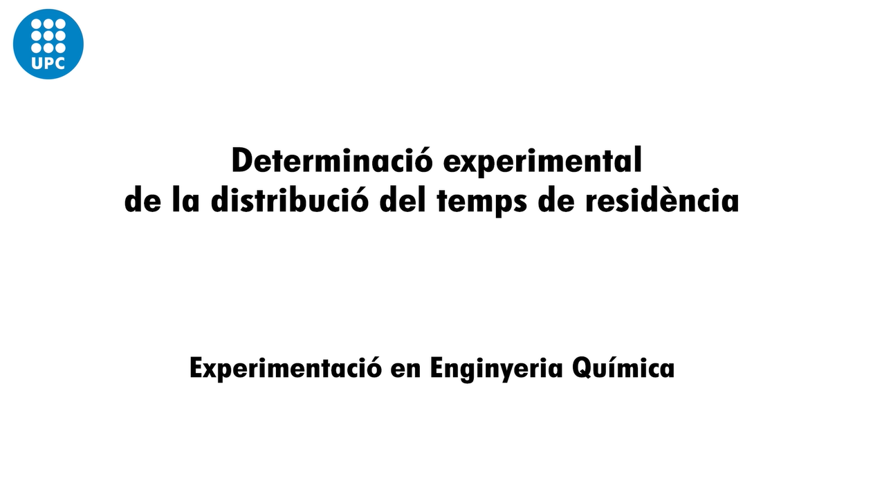 Determinació experimental de la distribució del temps de residència