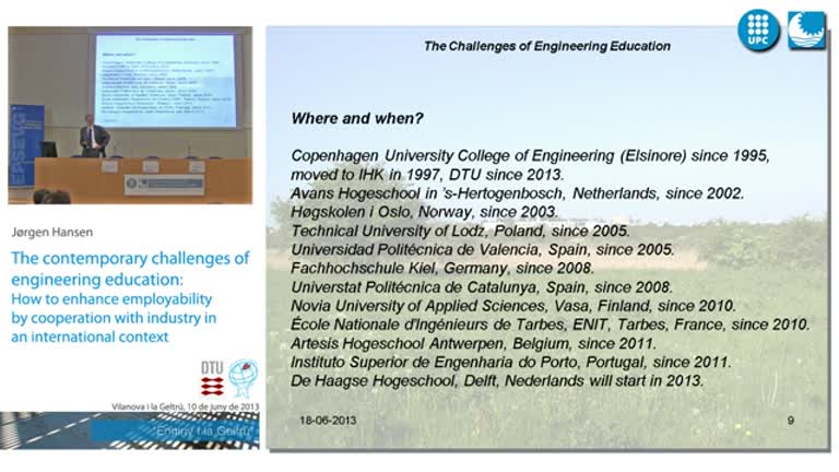 The Contemporary challenges of engineering education: How to enhance employability by cooperation with industry in an international context