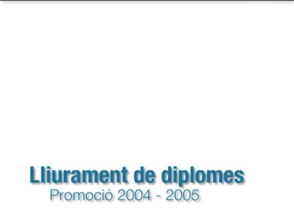Acte de graduació de la promoció 2004-05 (Enginyeria Tec. de Telecomunicació i Eng. de Telecomunicació)