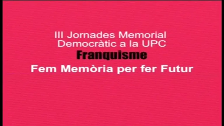 III Jornades Memorial Democràtic a la UPC