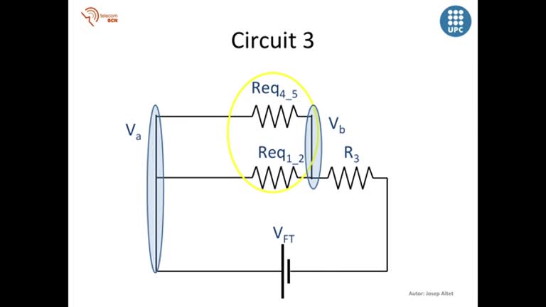 19. Exemple 2 d’anàlisi de circuits emprant transformacions en circuits equivalents