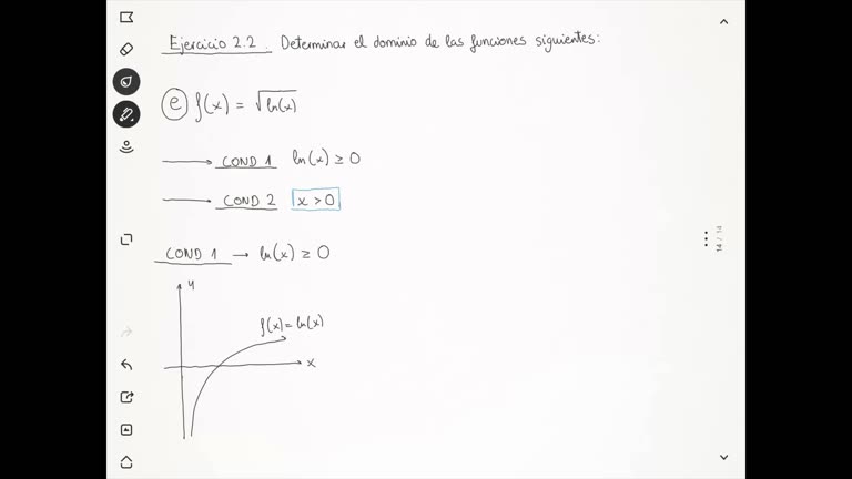 Tema 3 - Funcions elementals. Ejercicio 2.2 (e)