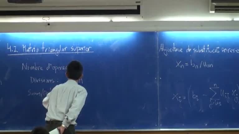 Àlgebra lineal numèrica. Tema 4. Sistemes lineals d'equacions. Sistemes amb solució trivial