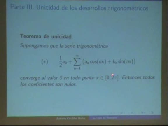 Riemann y el análisis matemático. Curs Riemann (2007-2008)