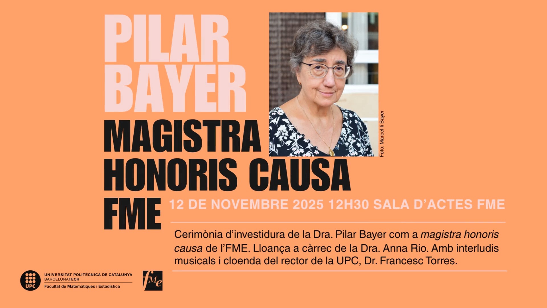 Acte d'investidura Magistra Honoris Causa de la Dra. Pilar Bayer Isant. Curs Germain (2025-2026)