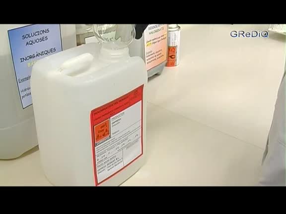 S04. Gestió de residus químics al laboratori (I): classificació de residus