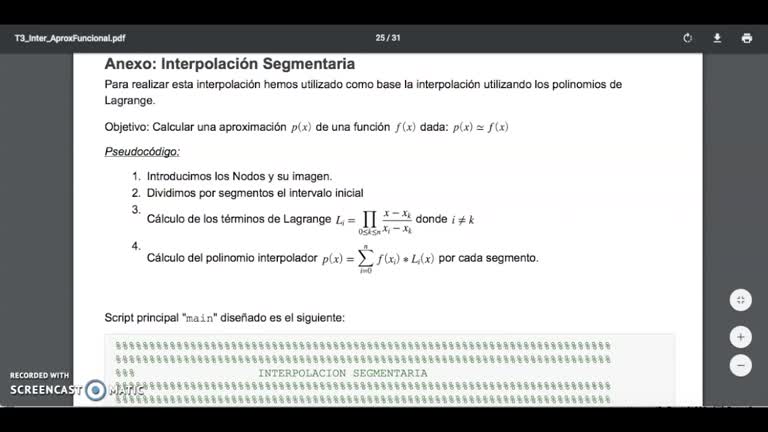 3 – Interpolación y aproximación de funciones. 05 Interpolación y Aproximación Funciones