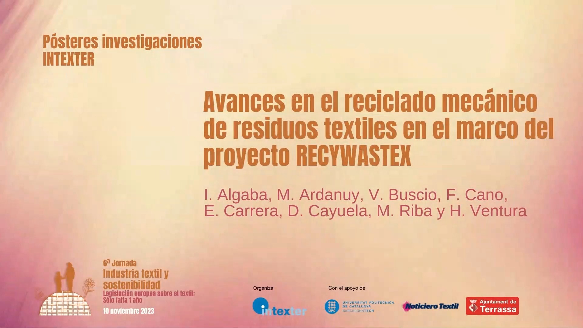 Avances en el reciclado mecánico de residuos textiles en el marco del proyecto RECYWASTEX