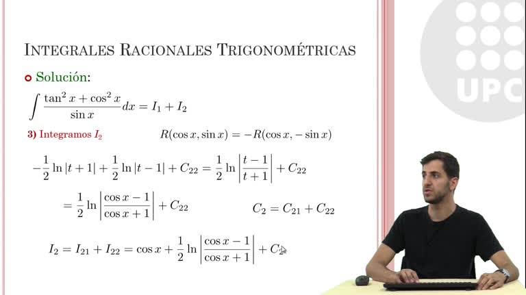 ELI. Matemáticas. Cálculo de primitivas. Racionales trigonometricas irracionales.
