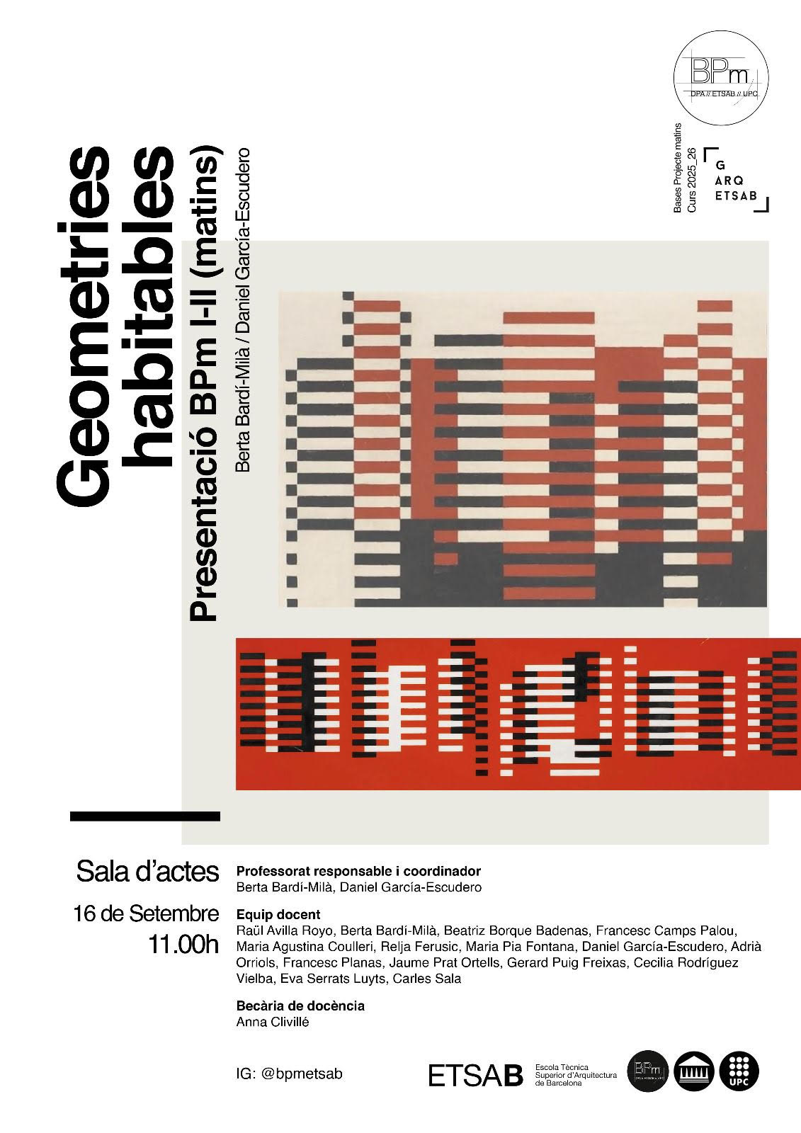 Geometries habitables: presentació curs 2025-26 