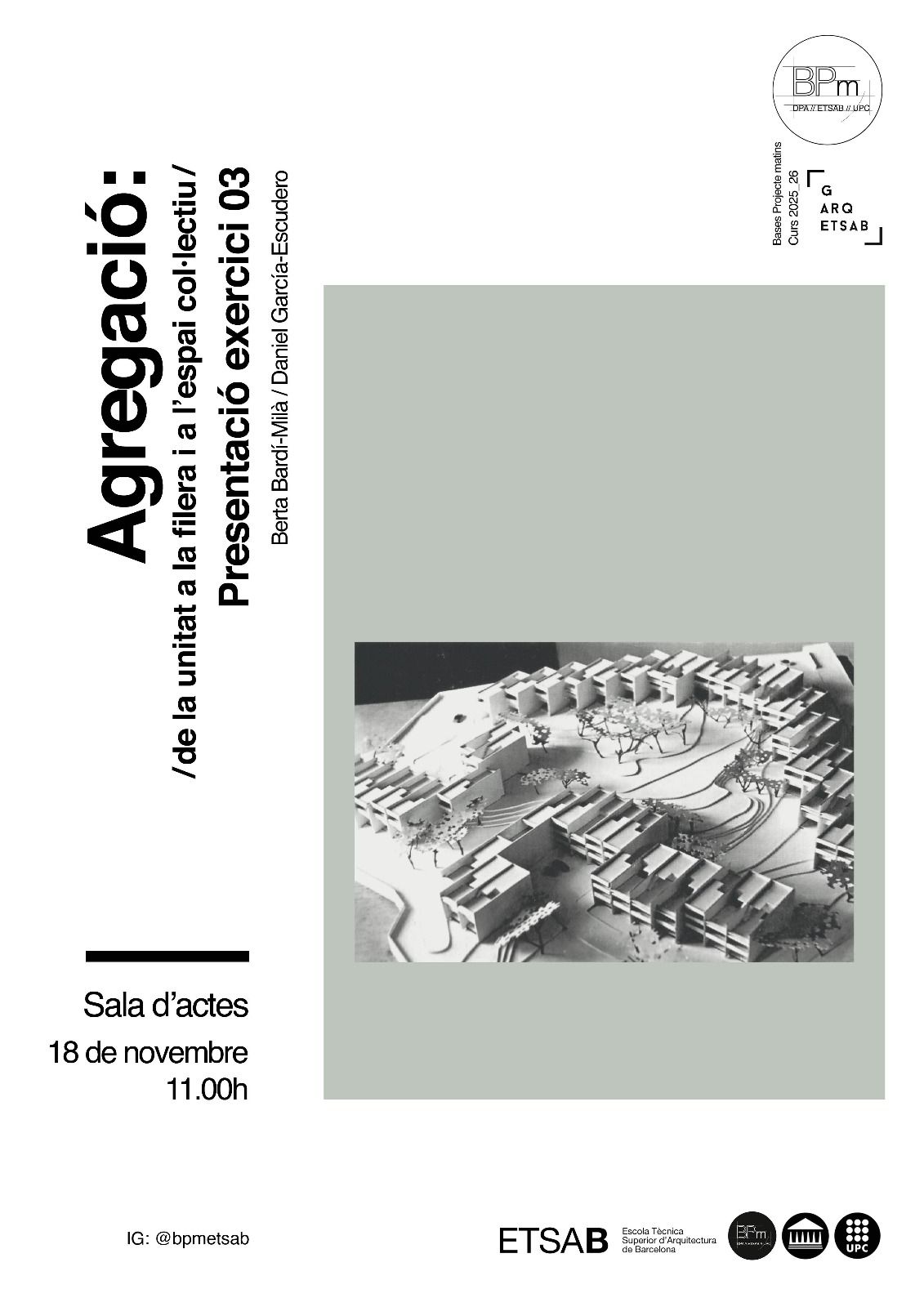Agregació: de la unitat a la filera i a l'espai col·lectiu