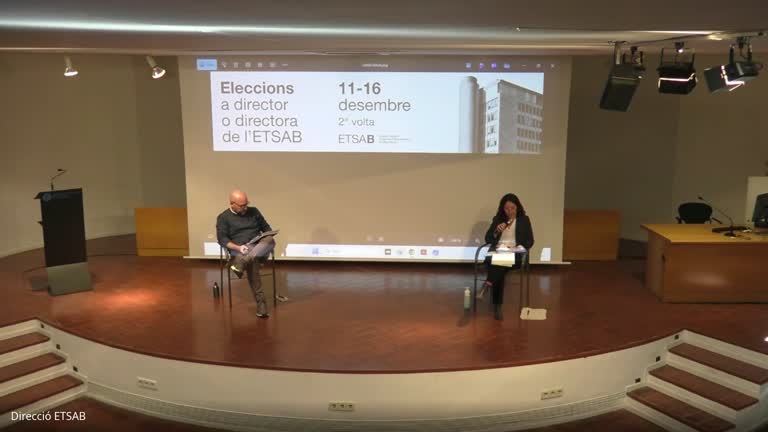 Debat electoral: Eleccions a director o directora ETSAB 2025