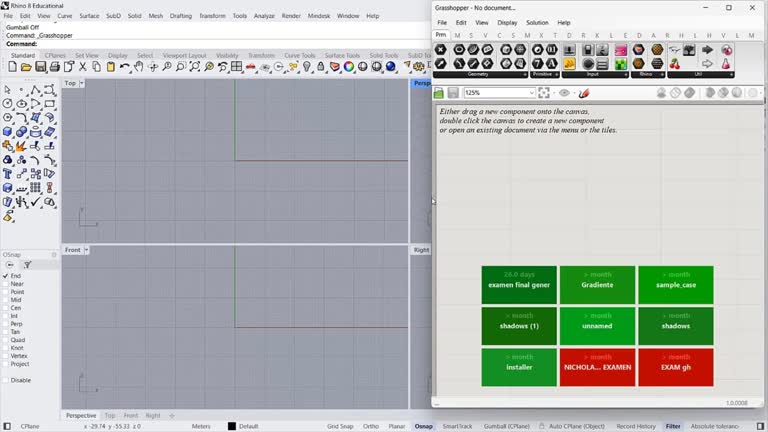 Interfaz de Grasshopper
