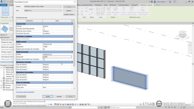 RV.S4.DR.V2 Muros Cortina predefinidos